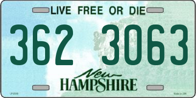 NH license plate 3623063