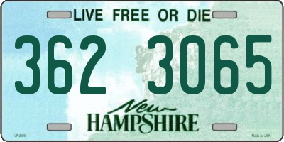 NH license plate 3623065