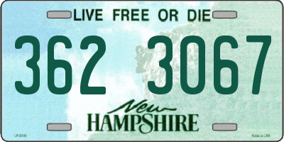 NH license plate 3623067