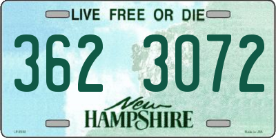 NH license plate 3623072