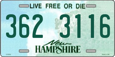 NH license plate 3623116