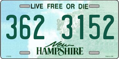 NH license plate 3623152