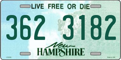 NH license plate 3623182