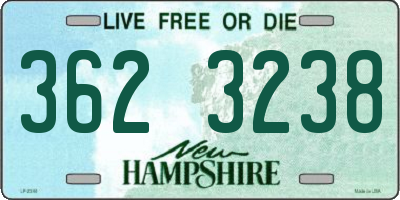 NH license plate 3623238