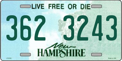 NH license plate 3623243