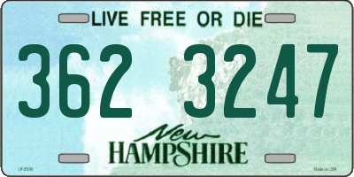 NH license plate 3623247