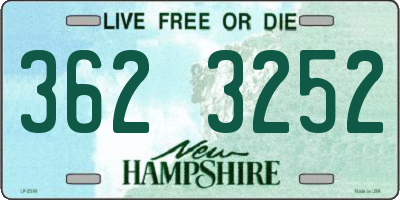 NH license plate 3623252