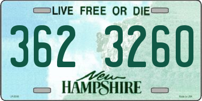NH license plate 3623260