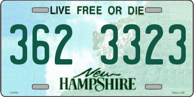 NH license plate 3623323