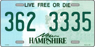 NH license plate 3623335