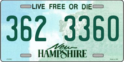 NH license plate 3623360