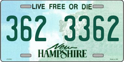 NH license plate 3623362