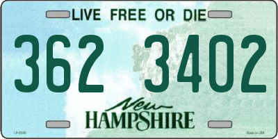 NH license plate 3623402