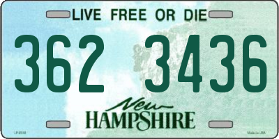 NH license plate 3623436