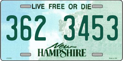 NH license plate 3623453