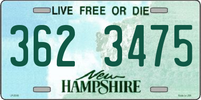 NH license plate 3623475