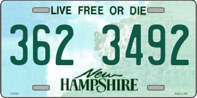 NH license plate 3623492