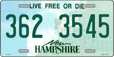 NH license plate 3623545