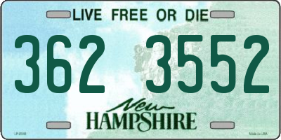NH license plate 3623552