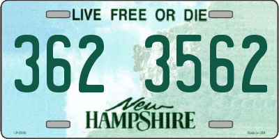 NH license plate 3623562