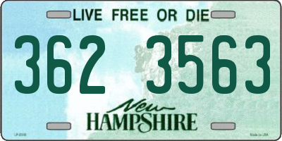NH license plate 3623563