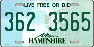 NH license plate 3623565
