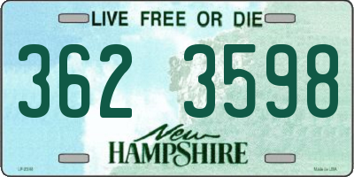 NH license plate 3623598