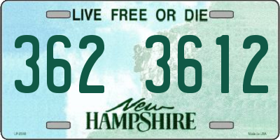 NH license plate 3623612
