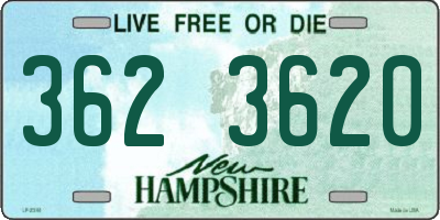 NH license plate 3623620