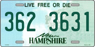 NH license plate 3623631