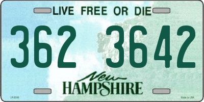 NH license plate 3623642