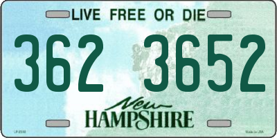 NH license plate 3623652