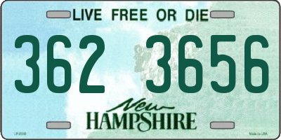 NH license plate 3623656