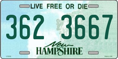NH license plate 3623667