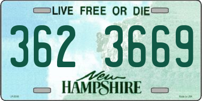NH license plate 3623669