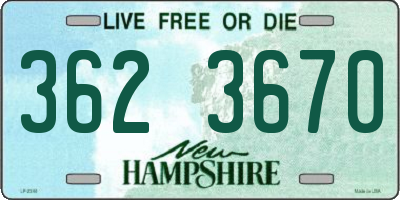 NH license plate 3623670