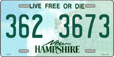 NH license plate 3623673