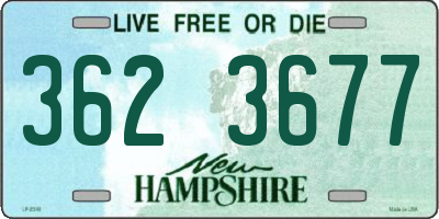 NH license plate 3623677