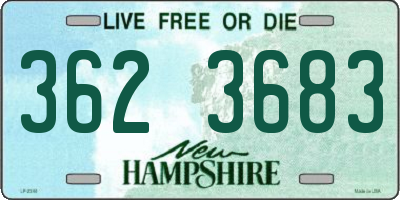 NH license plate 3623683