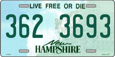 NH license plate 3623693