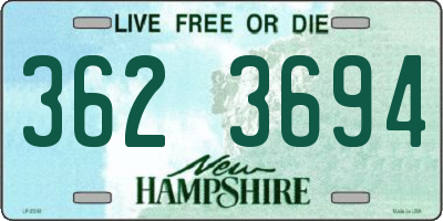 NH license plate 3623694