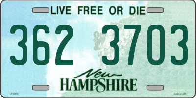 NH license plate 3623703