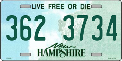 NH license plate 3623734