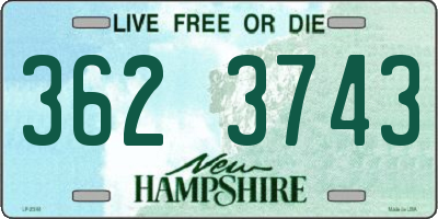 NH license plate 3623743