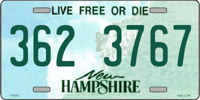 NH license plate 3623767