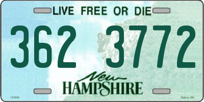 NH license plate 3623772