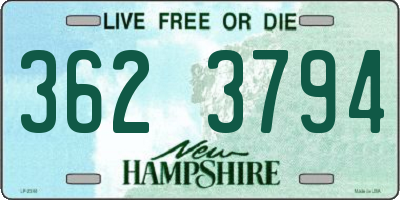 NH license plate 3623794