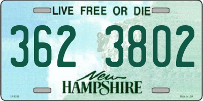 NH license plate 3623802