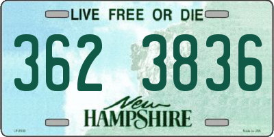 NH license plate 3623836