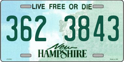 NH license plate 3623843